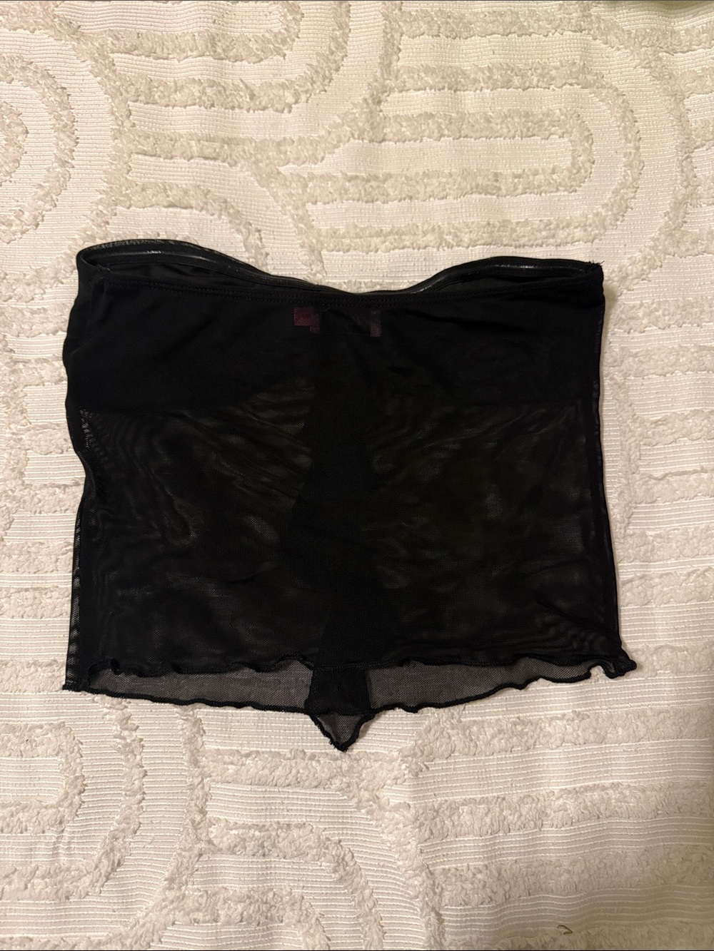 Strapless Ruffle Sheer Bustier Top - Picture 2 of 3